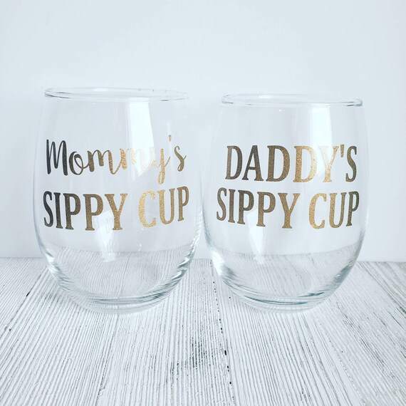 Mommy S Sippy Cup Daddy S Sippy Cup Babyshower Etsy