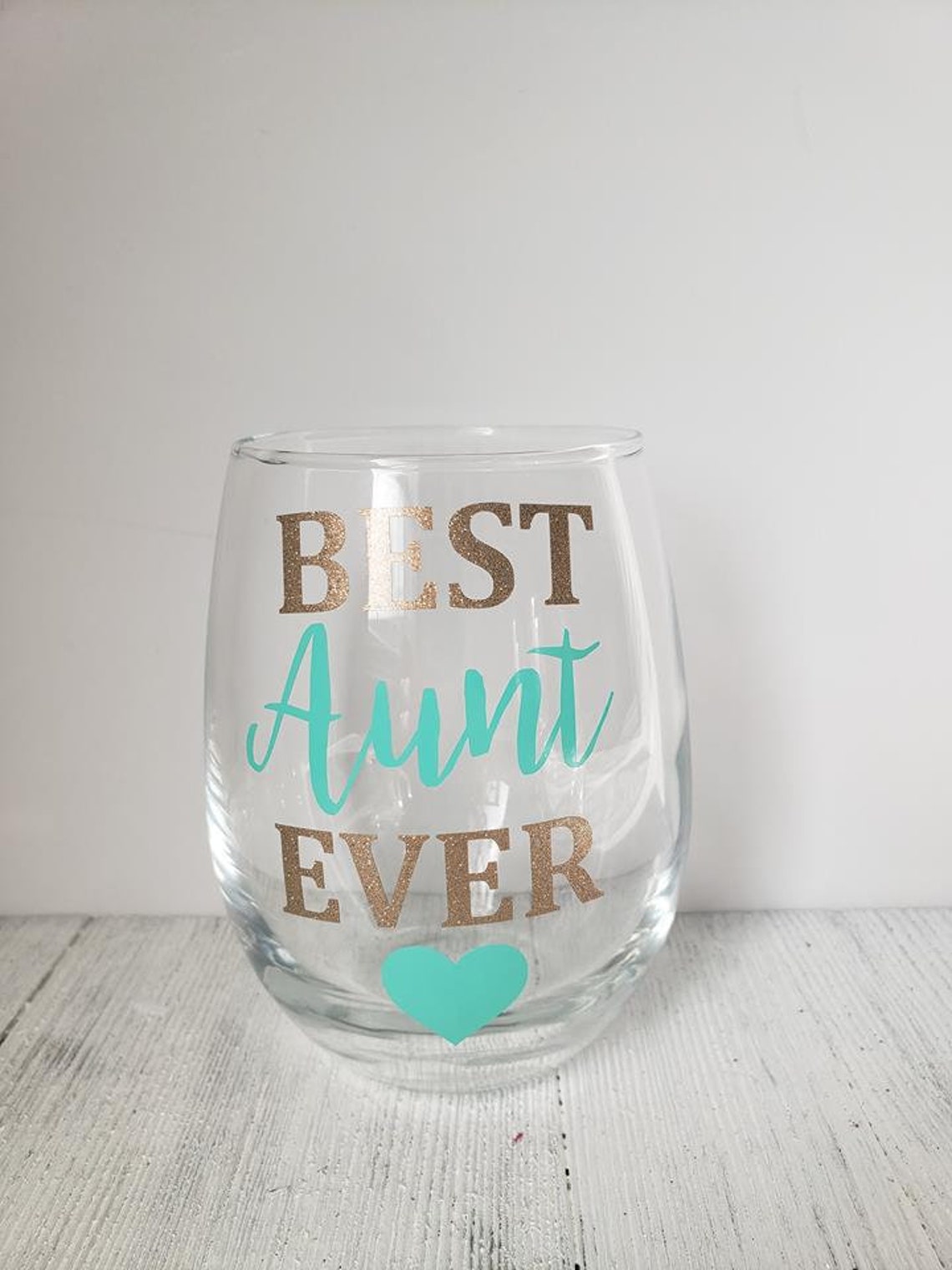 Best Aunt Ever Aunt Wine Glass Gift for Aunt Aunt Etsy