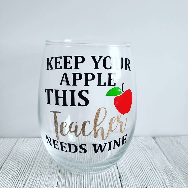 Funny Teacher Wine Glass Funny Teacher Gift Teacher Wine Etsy