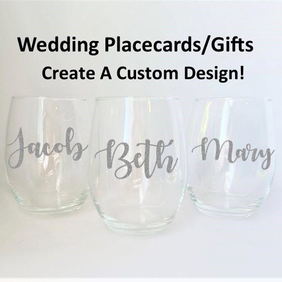 Unique Wedding Place Cards Wedding Favors Bulk Wine Glasses