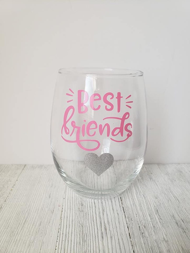 Best Friend Gift Best Friend Wine Glass Best Friend Long Etsy