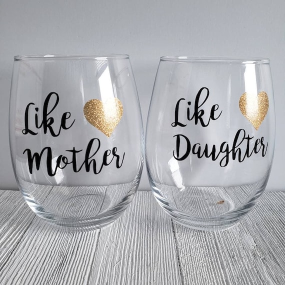 mother daughter wine glasses