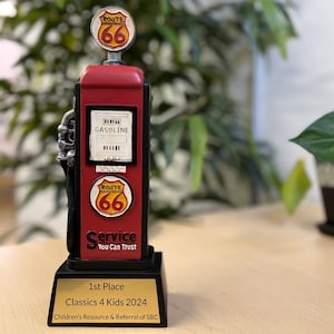 Gas Pump Car Show Trophy - Custom Trophy - Car Trophy, Mario Kart Trophy Racing Trophy, Piston Cup Trophy -Great for classic car show award