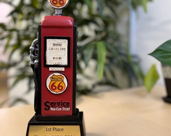Gas Pump Car Show Trophy - Custom Trophy - Car Trophy, Mario Kart Trophy Racing Trophy, Piston Cup Trophy -Great for classic car show award