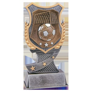 Custom Engraved Shield Soccer Trophy: Kids League Award
