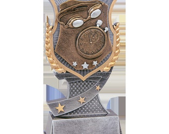 Custom Engraved Shield Swimming Trophy: Kids League Award