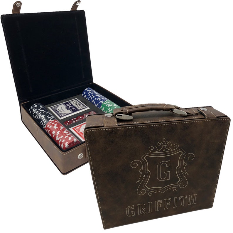 Personalized Poker Set Case Custom Gifts for Poker Players Etsy