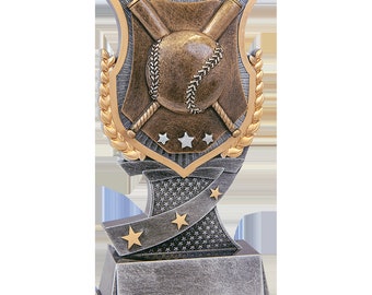 Engraved Shield Softball Trophy: Kids League Award