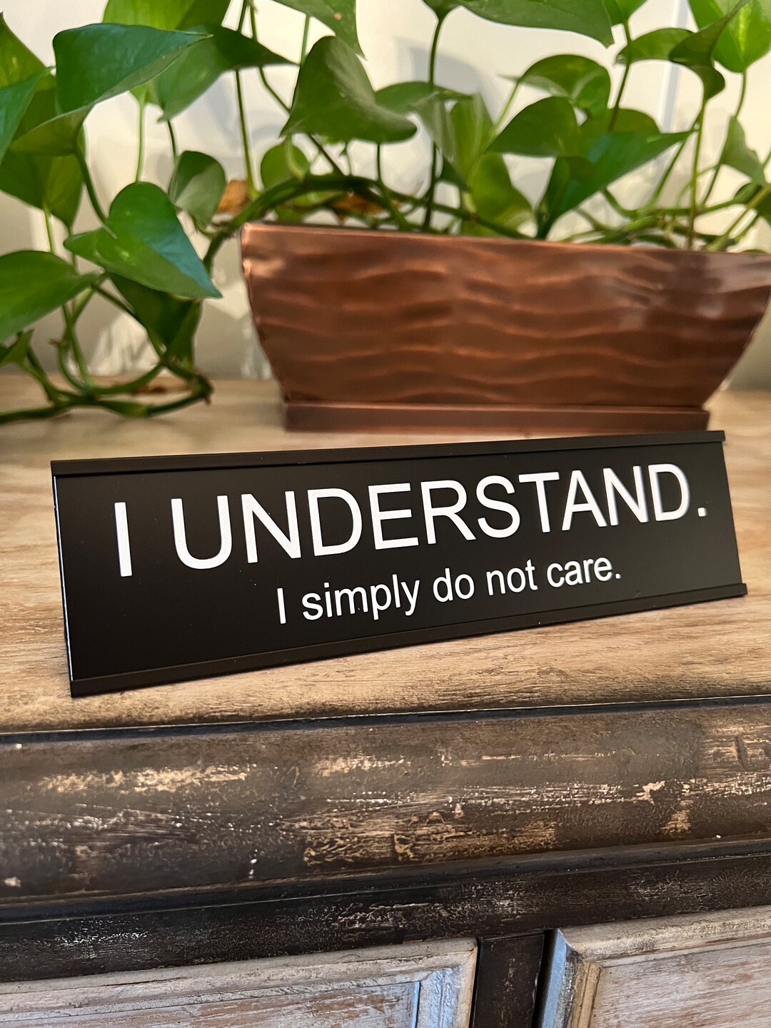 "Nope" Funny Desk Sign - Novelty Office Decor & Coworker Gift By Griffco Supply