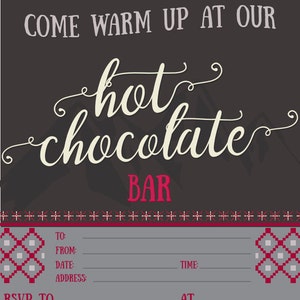 Hot Chocolate Bar Holiday Printables image 1