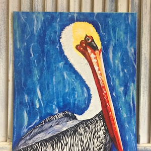 Pelican Print, great beach house art and perfect Louisiana Gift, 11 x 14&quot;