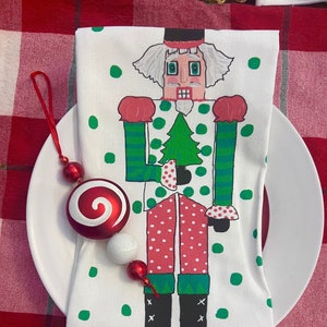 Nutcracker Gift, Nutcracker Christmas Tea Towel, Whimsical Nutcracker, Nutcracker art, nutcracker lover