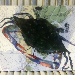Maryland gift; Maryland Print; Blue Crab Print; Chesapeake gift; Chesapeake print; Maryland art; Chesapeake Bay artwork; 11 x 14&quot;