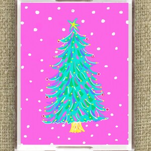 Large Holiday Serving Tray, Christmas Tree Clear Lucite Tray with Interchangeable Art, Gift for Mom, Hostess Gift, 11 x 17&quot;