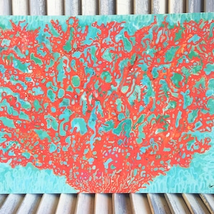 Coral print makes lovely coastal art; beach house art; beach print; tropical art; coastal wall art; coastal decor; ocean print; 11 x 14"