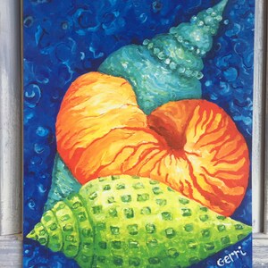 Seashell Print, Beach Art Print, 11 x 14&quot;