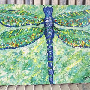 Dragonfly Art print; Dragonfly Decor; Dragonfly artwork; Dragonfly Painting; Girls Room Artwork; 11 x 14&quot;