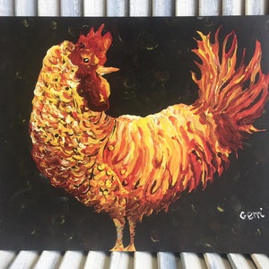 Rooster Art Print; Boerderij muur kunst; Rooster kunstwerken; boerderij decor; kip kunstwerken; boerderij stijl; keukenkunstwerken; haan schilderen