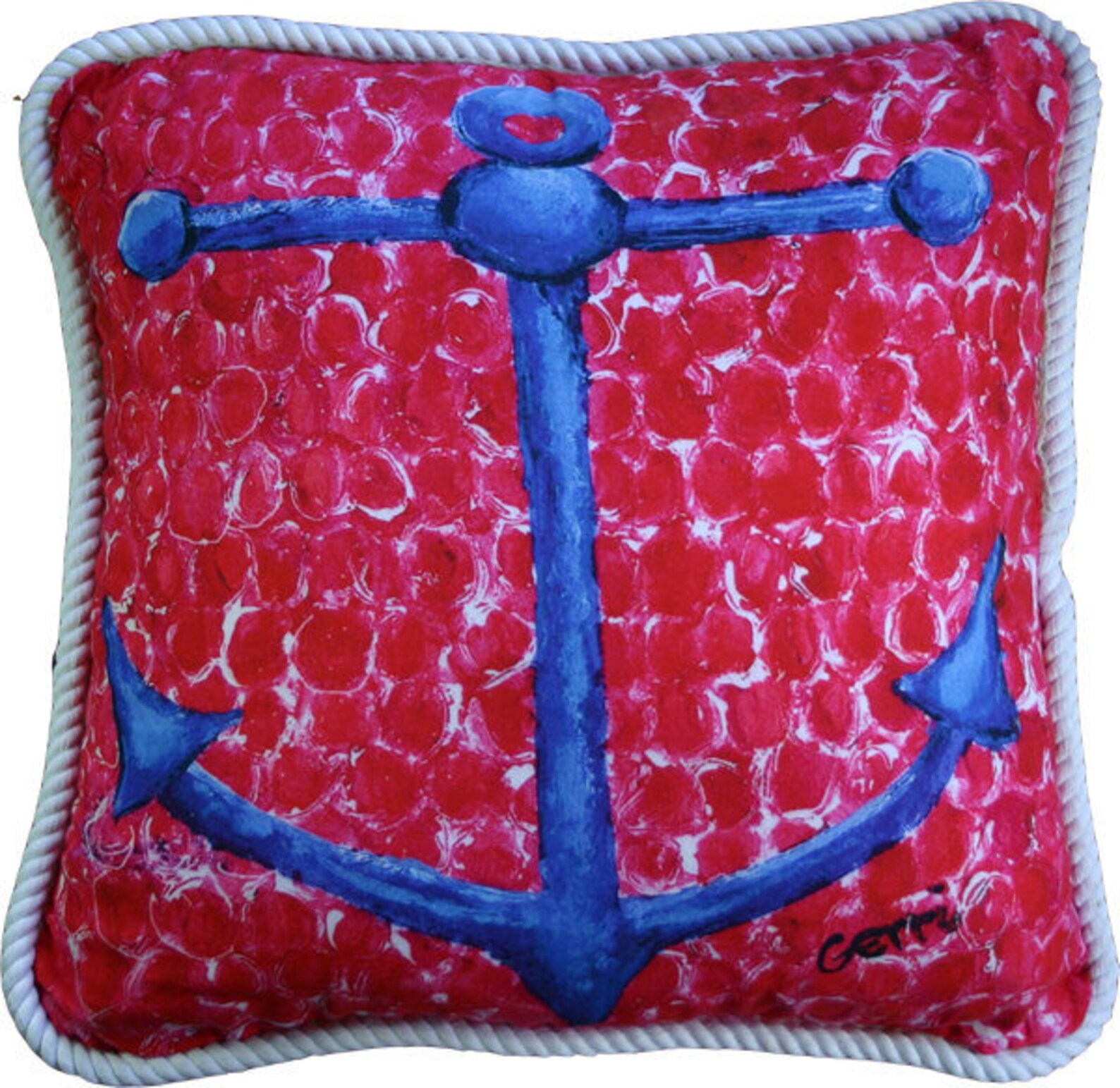 Anchor Throw Pillow Pair Coastal Decor With a Nautical Flair Etsy