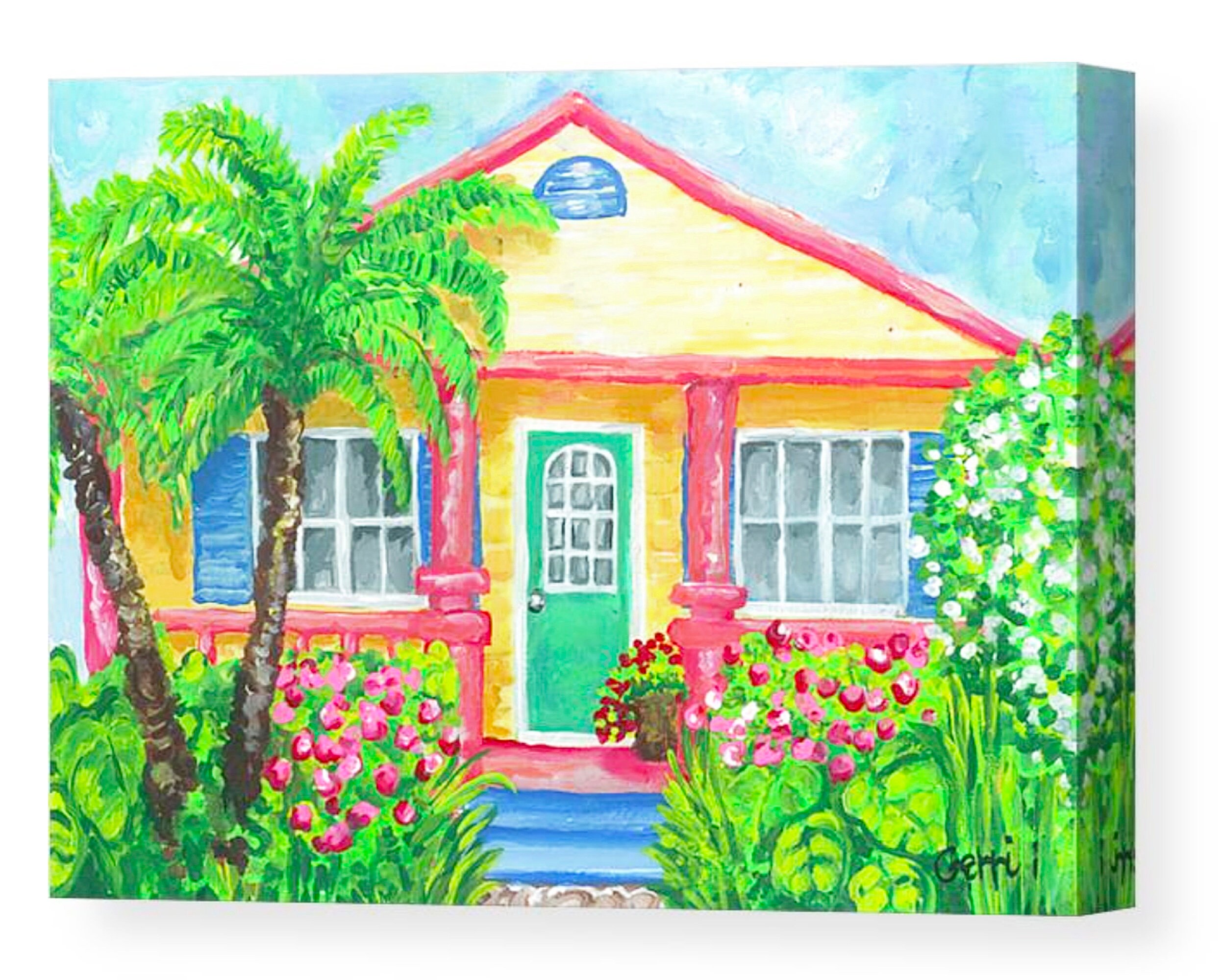 Coastal Canvas Art featuring and Island Home lovely for | Etsy