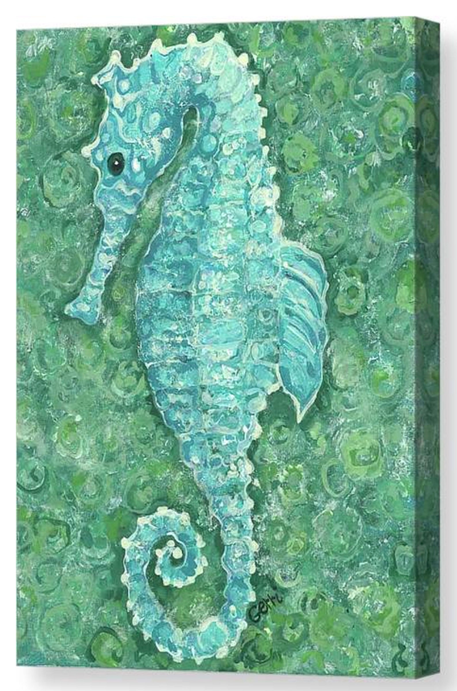 Seahorse Art Canvas Wall Art gallery wrapped and no framing Etsy