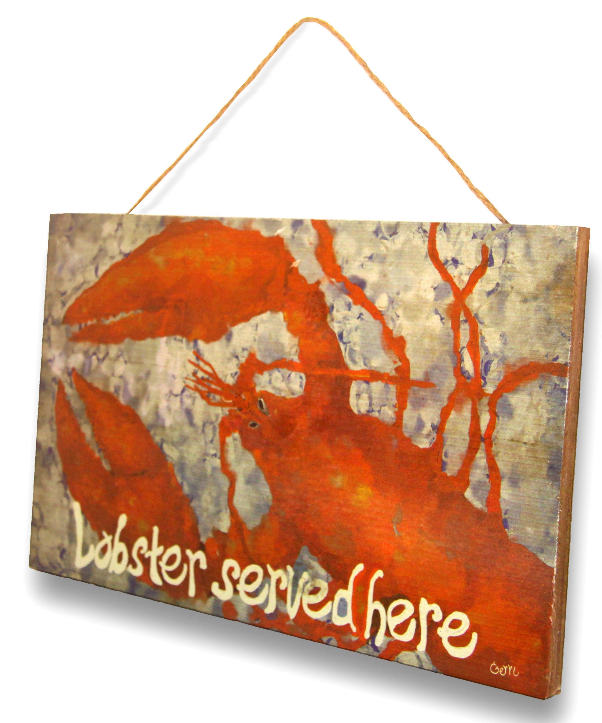 Lobster Art Wood Sign Art Makes Unique Beach House Decor Etsy