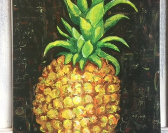 Pineapple Print, Kitchen Art, 11 x 14"