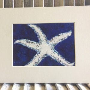 Starfish print is matted, ready to frame, 8 x 10&quot;