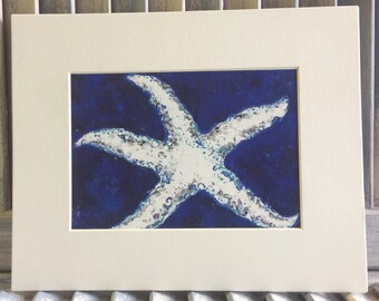 ヒトデのプリントはマット加工されており、額装可能、8 x 10インチ