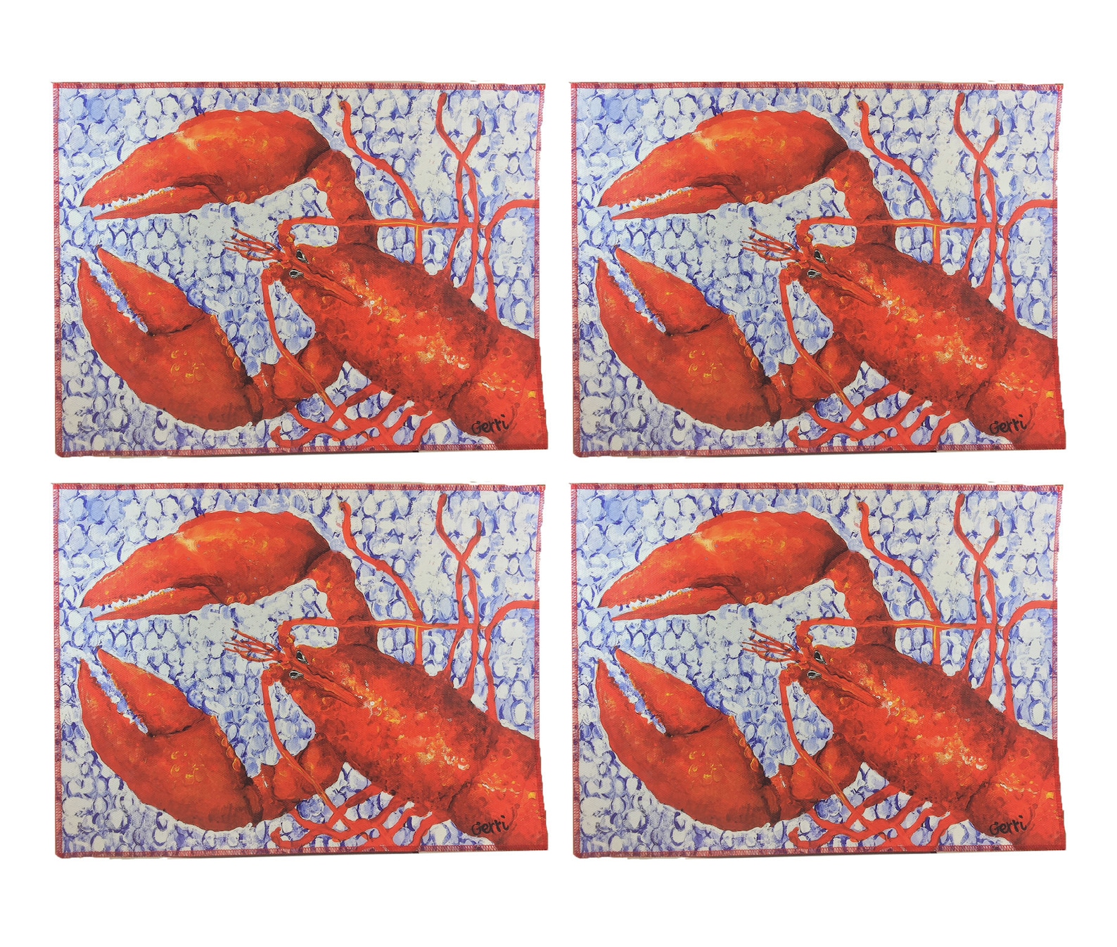 Lobster Placemat Set of 4 unique Maine themed gift 12 x Etsy