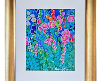 Flower Framed Art, Flower Print, Floral Art Print, Flower Wall Art, Mother's Day Gift, Framed Floral, 14 x 17"