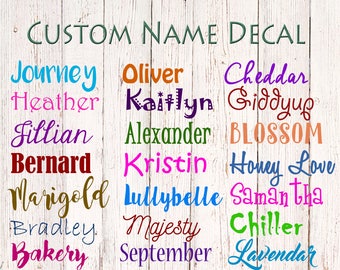 Custom Decal, Name Decal, Name Sticker, Custom Name Decal, Yeti Decal, Car Decal, Custom Sticker, Waterproof Name Label