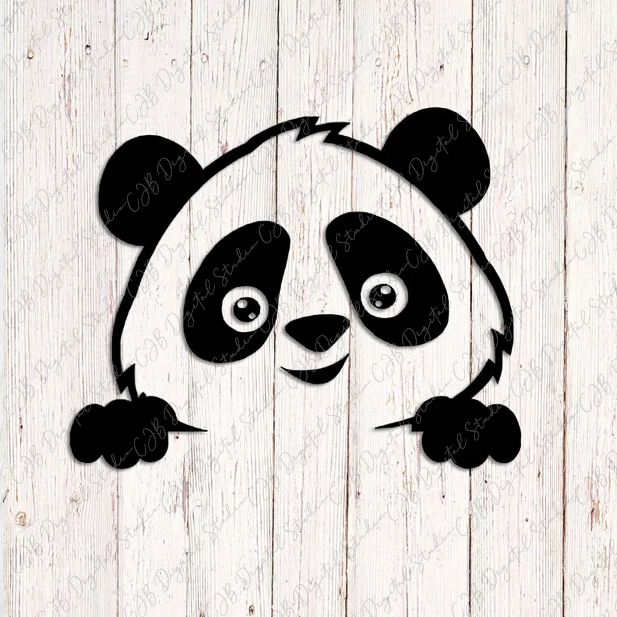 Design PNG E SVG De Traço Focinho Da Cabeça Piscante Do Panda Para