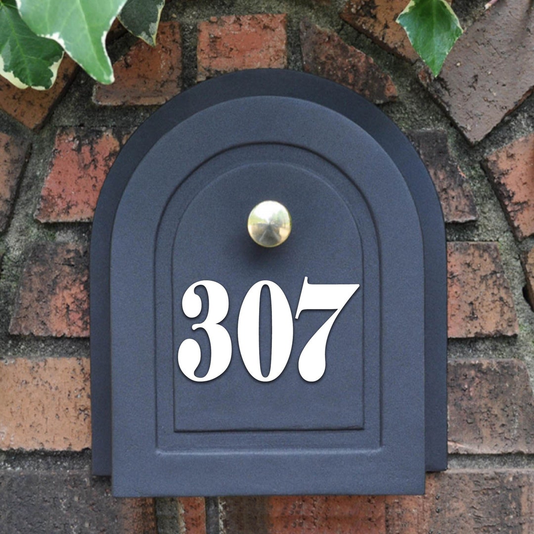 Custom Mailbox Number Decal House Numbers Address Mailbox Etsy