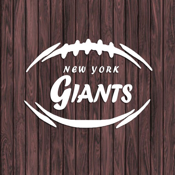 a New York Giants vinyl sticker for skateboard luggage laptop tumblers car