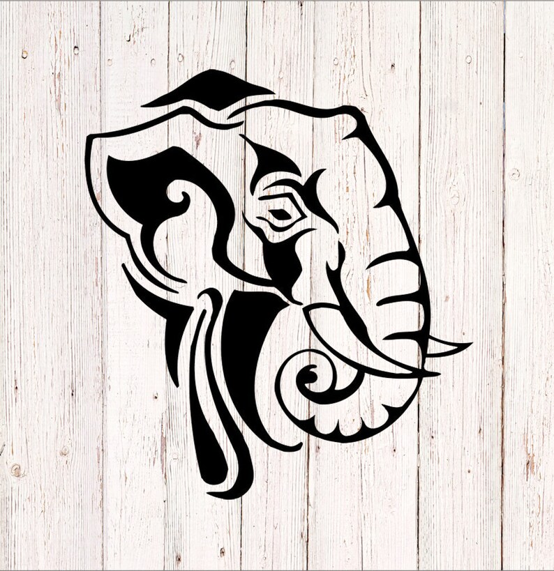 Elephant Monogram Sticker Elephant Decal Car Decal Window Etsy