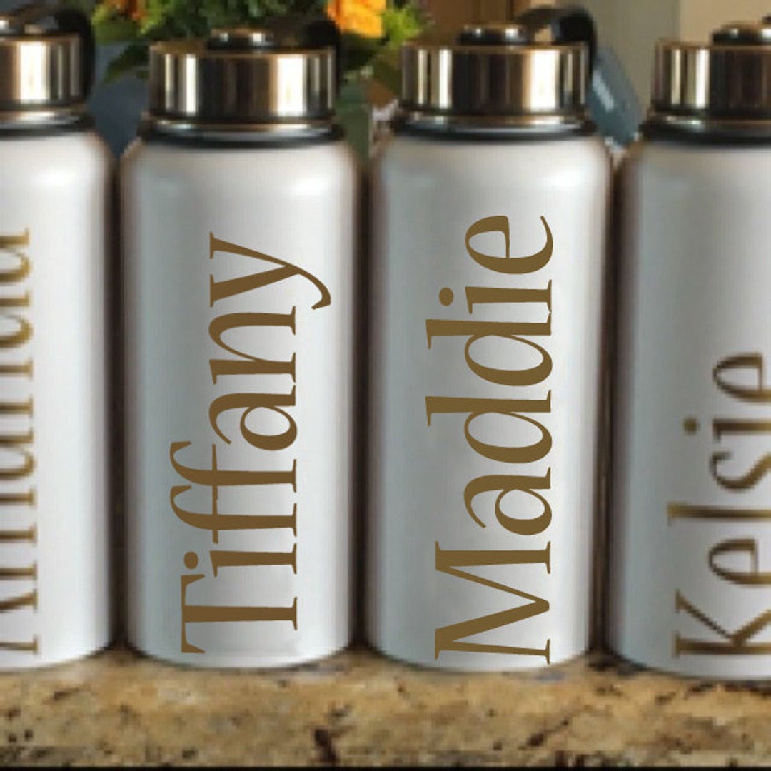 Name Decals for Cups Vinyl Name Decal Water Bottle Decal Etsy