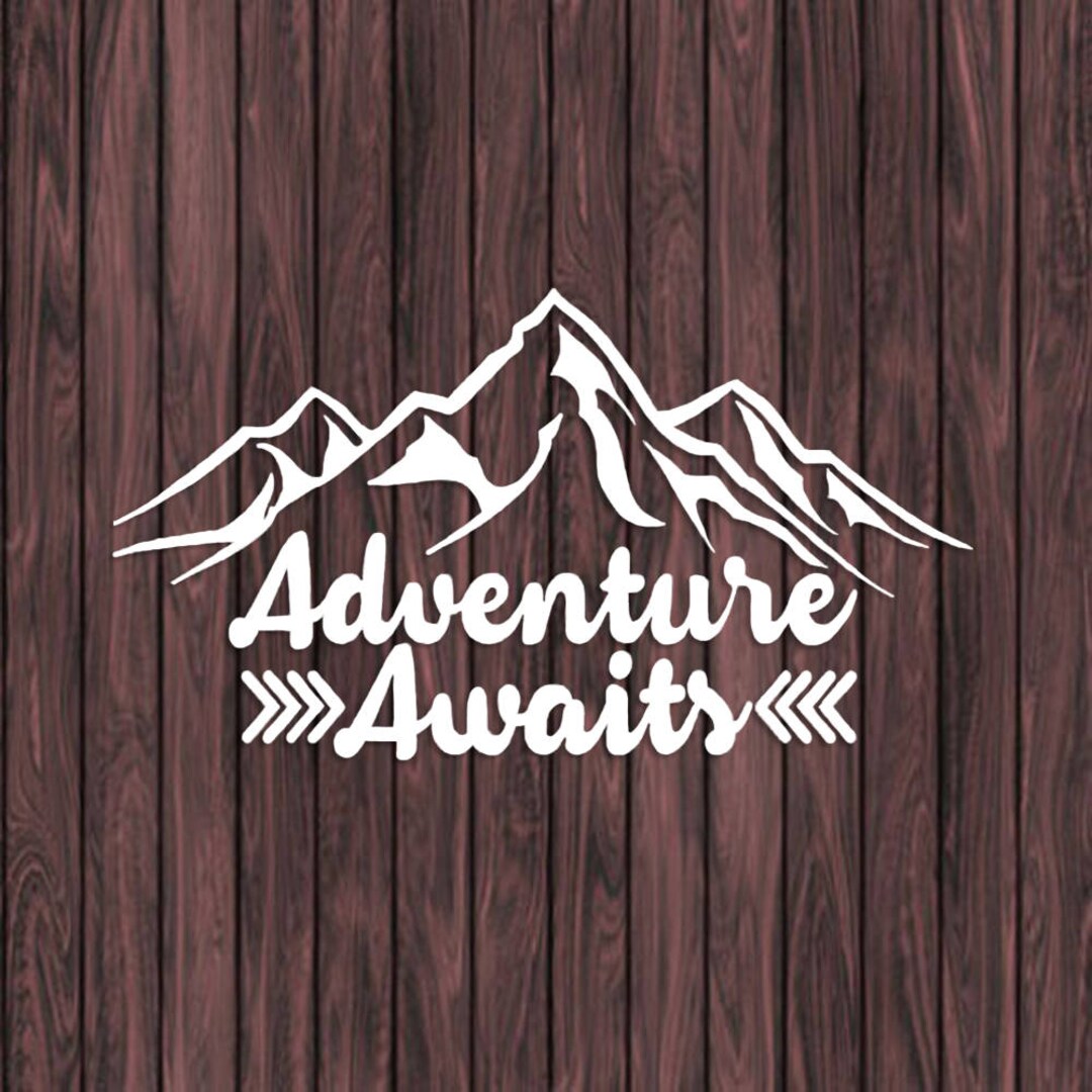 Adventure Awaits Decal Mountain Decal Car Window Decal Car - Etsy