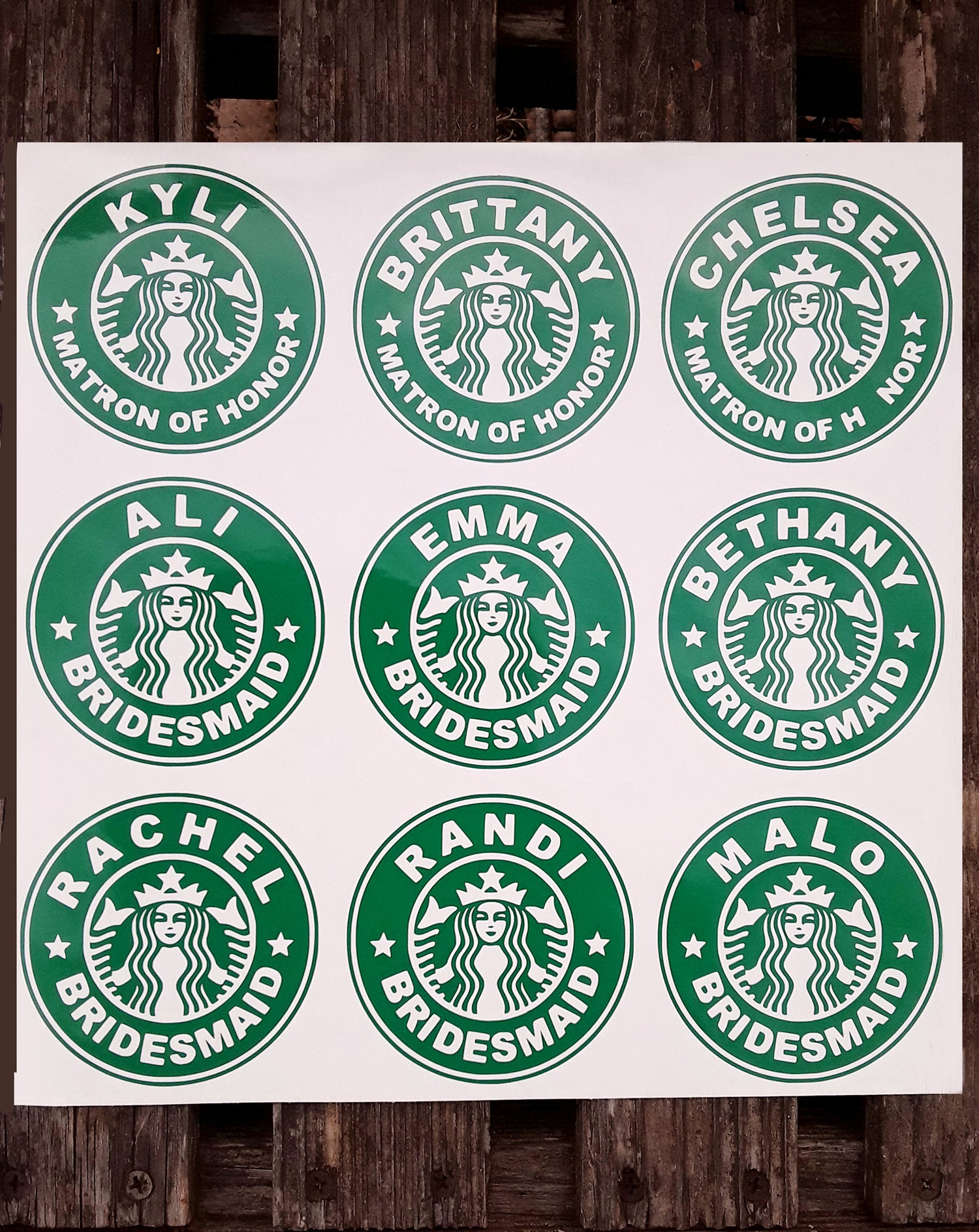 12 Starbucks Stickers Starbucks Stickers Starbucks 2 Inch 