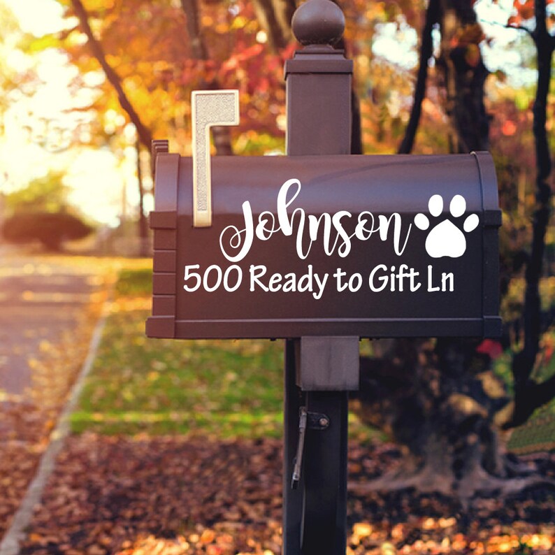 Dog Mailbox Decal Mailbox Sticker Personalized Mailbox Etsy