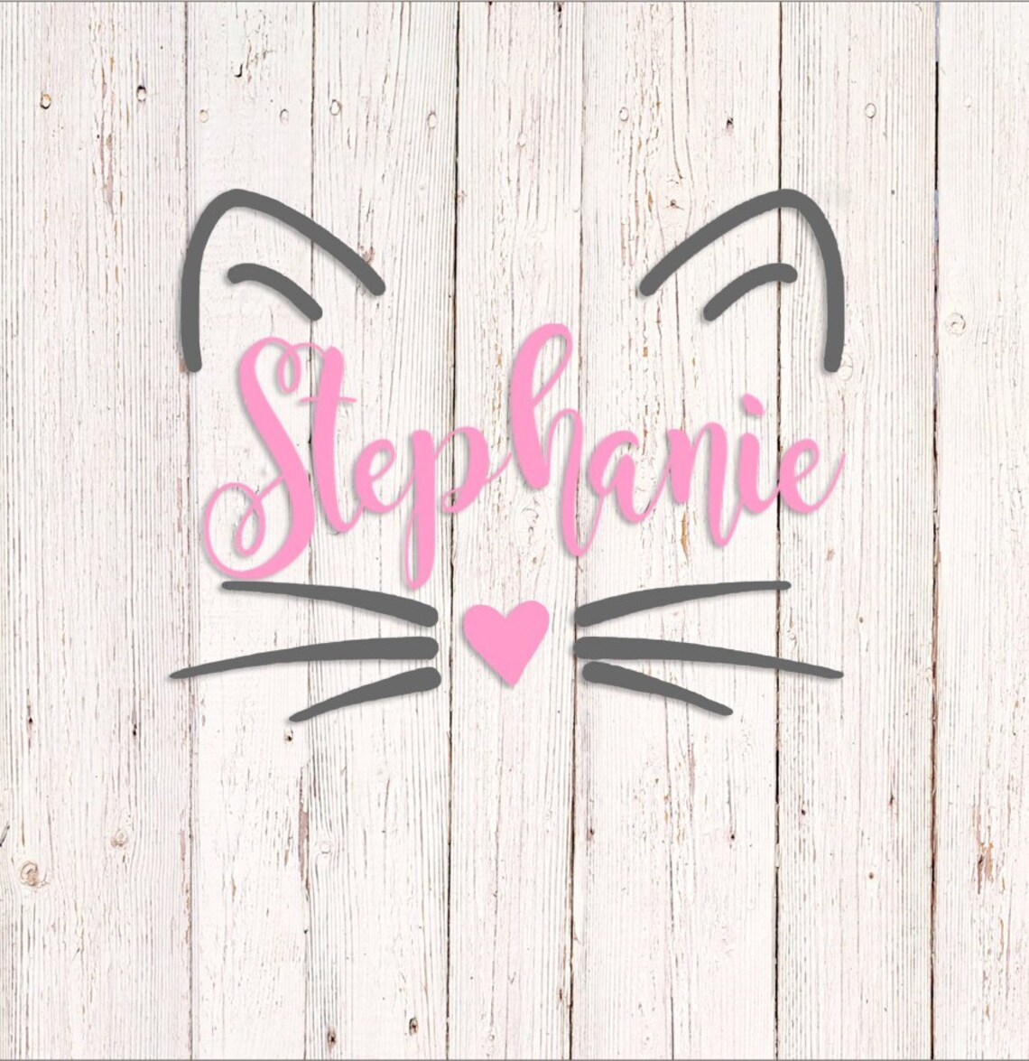 Cat Decal Car Decal Cat Decal for Car Cat Face Decal Cat Etsy