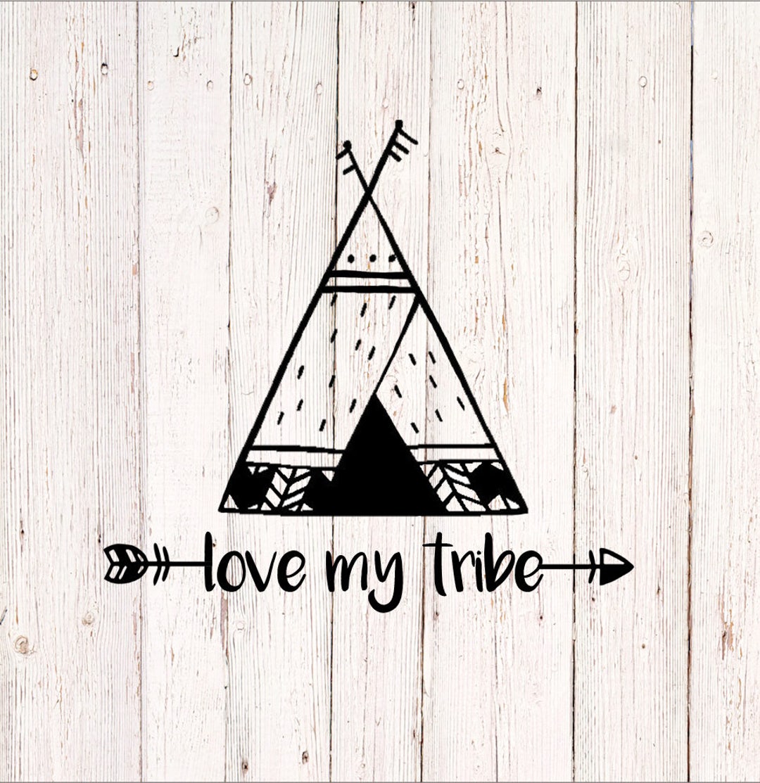 Love My Tribe Decal Teepee Decal Blessed Mom Decal Vinyl - Etsy
