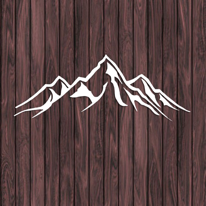 Custom Mountain Decal Mountain Vinyl Decal Mountain Sticker Etsy