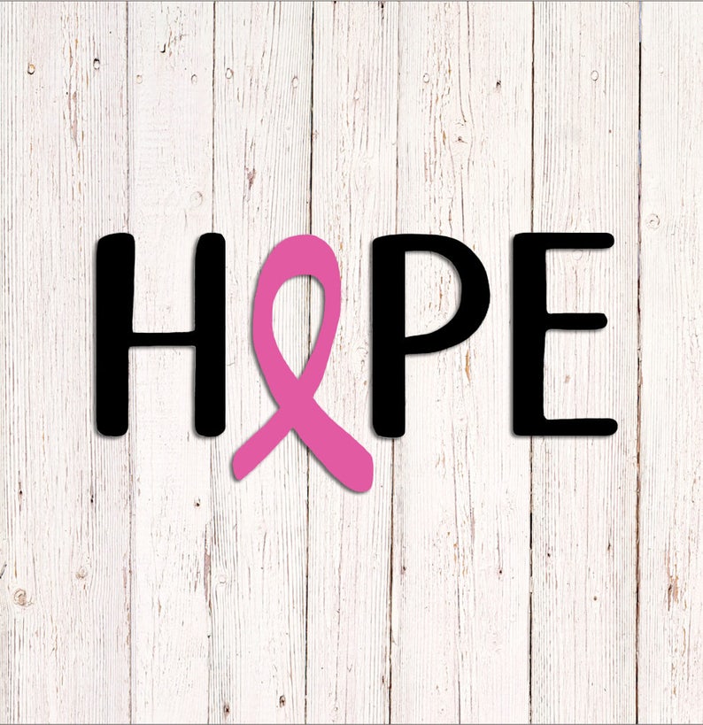 Breast Cancer Decal Pink Ribbon Breast Cancer Hope Stickers | Etsy