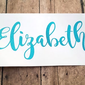 Glitter Name Decal, Vinyl Name Decal, Custom Name Sticker, Glitter Vinyl Decal, Wine Glass Decal, Cup Decal, Vinyl Lettering