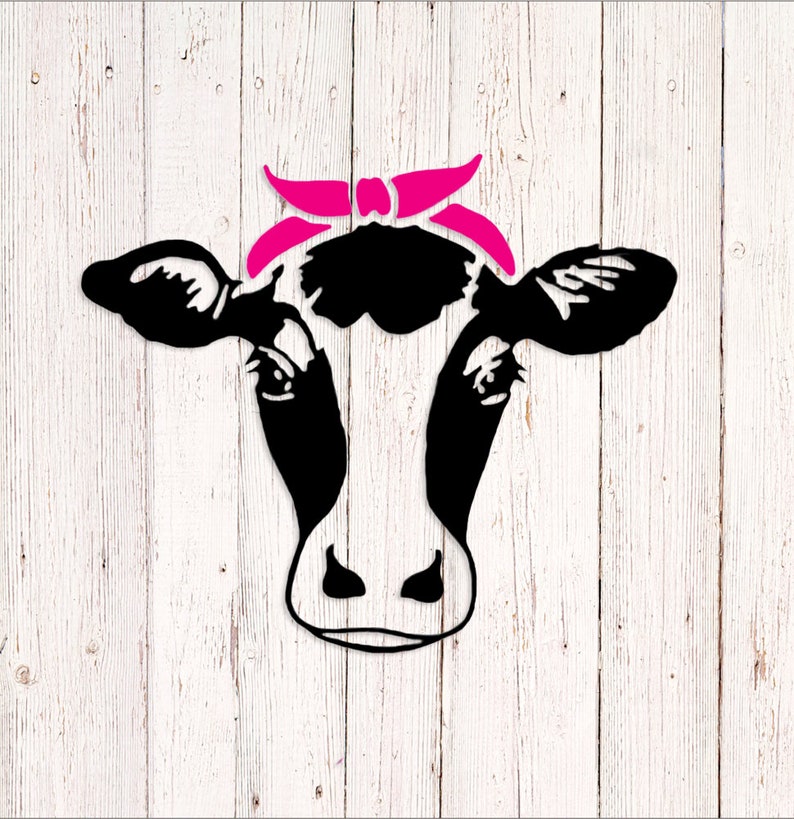 Cow Decal Cow Sticker Cow Car Decal Cow Head Decal Heifer Etsy