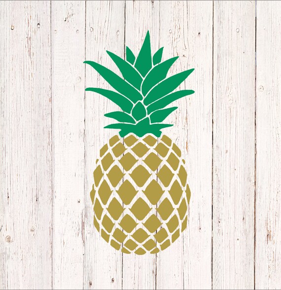 Gold Pineapple Decal, Gold Pineapple Stickers, Car Decal, Pineapple Decor, ...