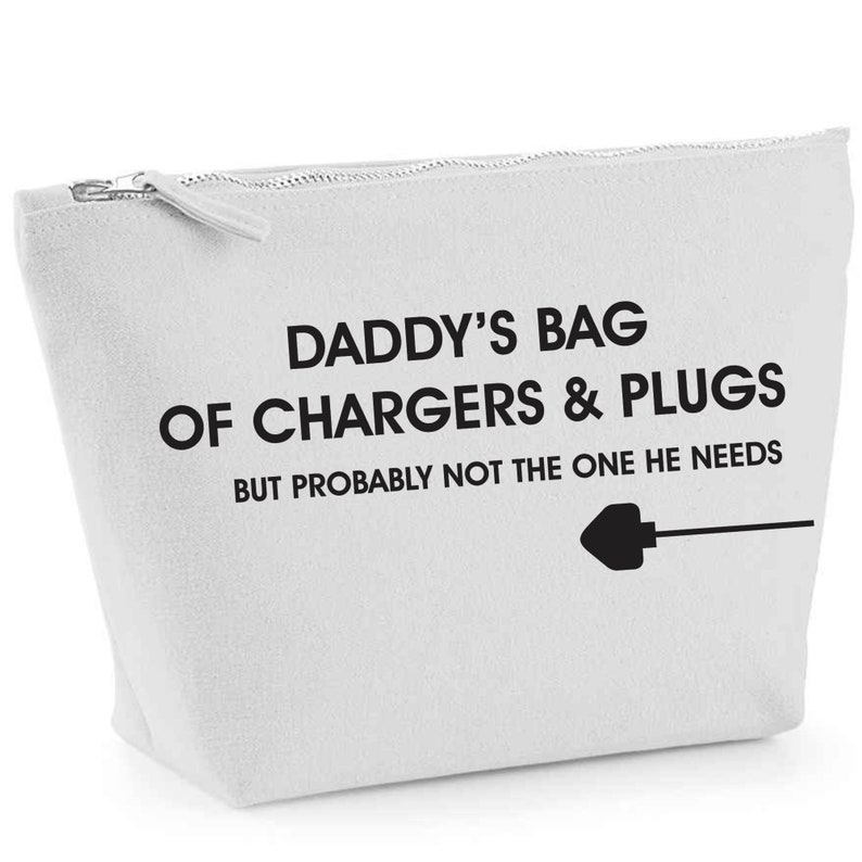 Personalised Charger Pouch Personalised Father's Day Gift for Cable Storage image 3