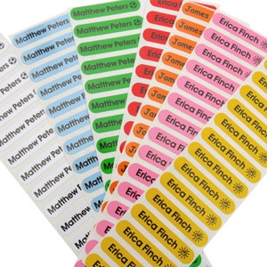Waterproof Name Labels for Lunch Boxes  -  Dishwasher Safe Lunchbox Name Stickers