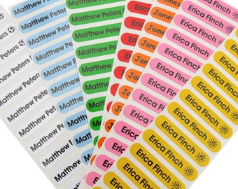 Waterproof Name Labels for Lunch Boxes  -  Dishwasher Safe Lunchbox Name Stickers